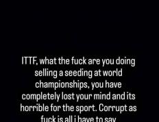 开云下载-林德曝国际乒联“出售”世乒赛种子席位，或手握确凿证据